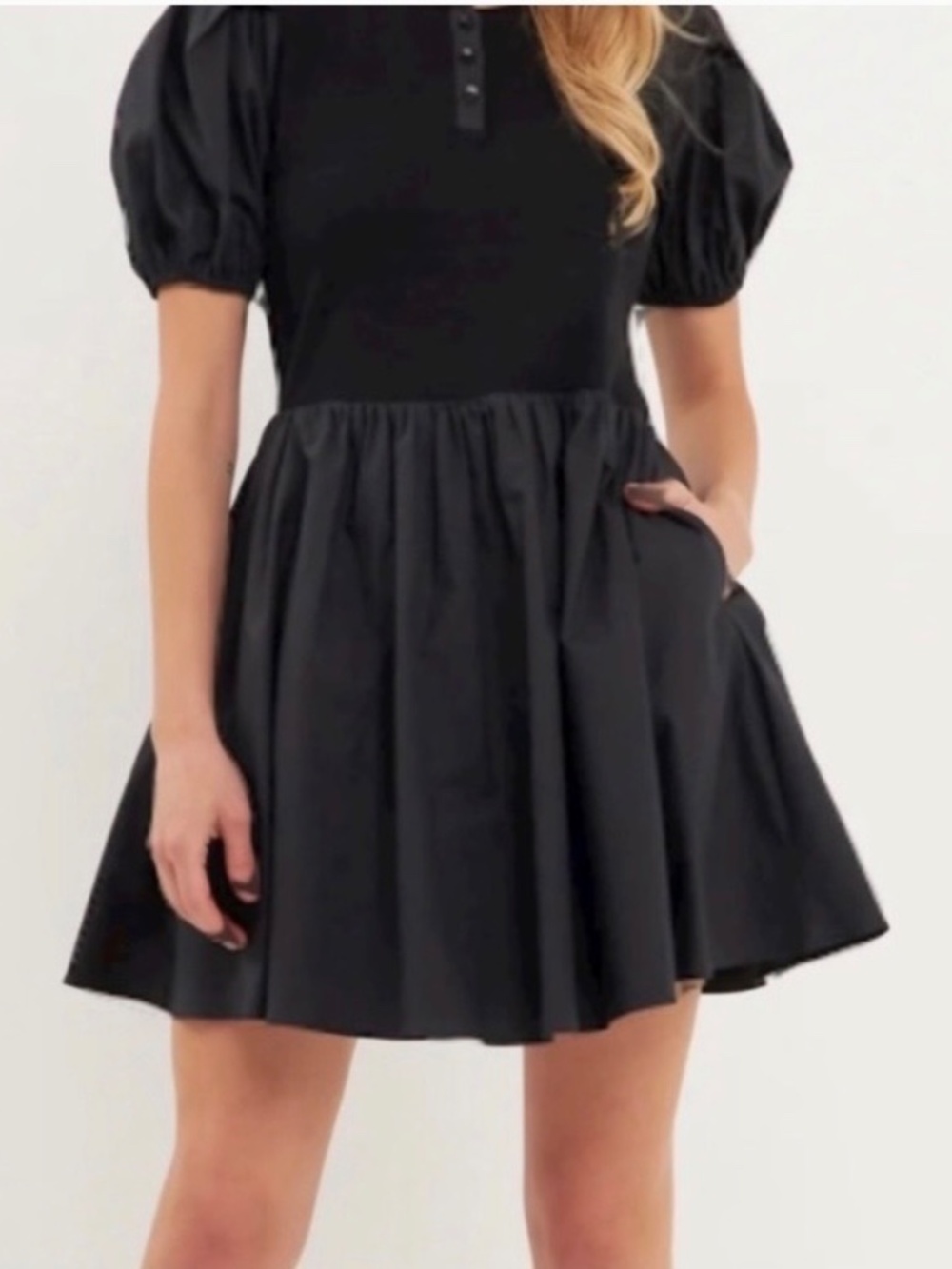 English Factory Anthropologie Brand Black Mini Dress - Picture 2 of 5